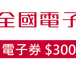 全國電子 300元現金抵用券(一次抵用型－效期：1年) (團購專用)